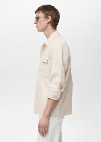MANGO MAN Regular Fit Jacke 'Tom' in Weiß