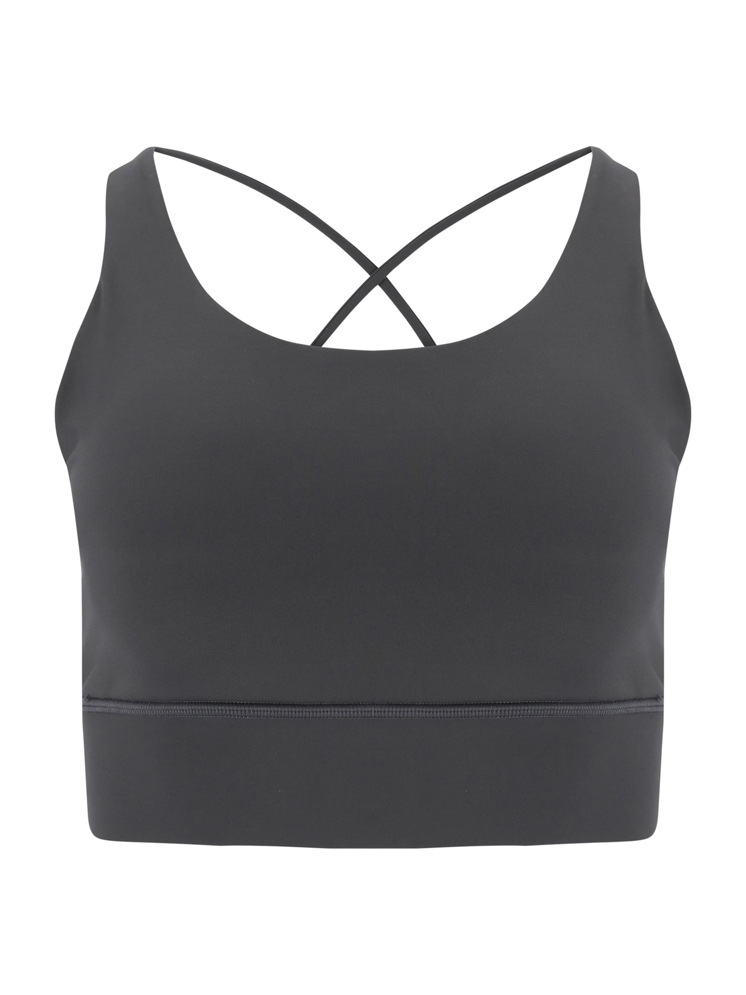 Athlecia Õlapaelteta topp Spordirinnahoidja 'Gaby', värv hall: eest vaates