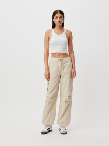 Loosefit Pantalon cargo 'Kayleen Tall' LeGer by Lena Gercke en beige : devant