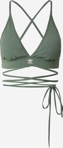 Bustier Soutien-gorge de sport ADIDAS ORIGINALS en vert : devant