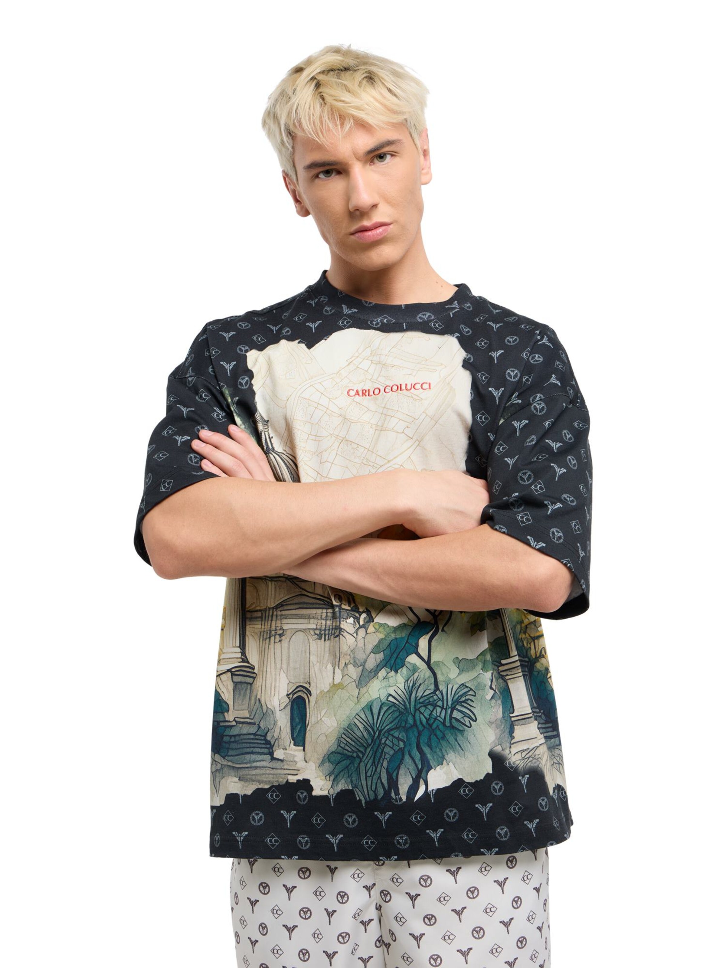 T-Shirt 'Emmerich' Carlo Colucci en noir