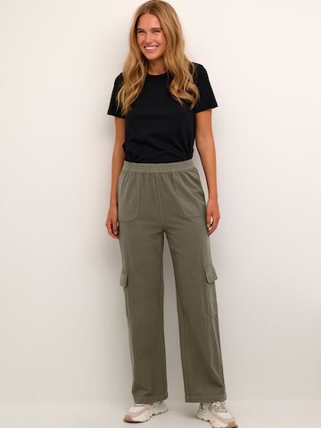 Regular Pantalon cargo 'Naya' Kaffe en vert