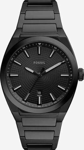 FOSSIL Analog klokke 'EVERETT' i svart: forside