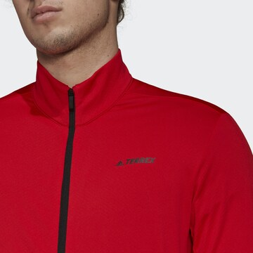 Veste en polaire fonctionnelle 'Multi Primegreen' ADIDAS TERREX en rouge