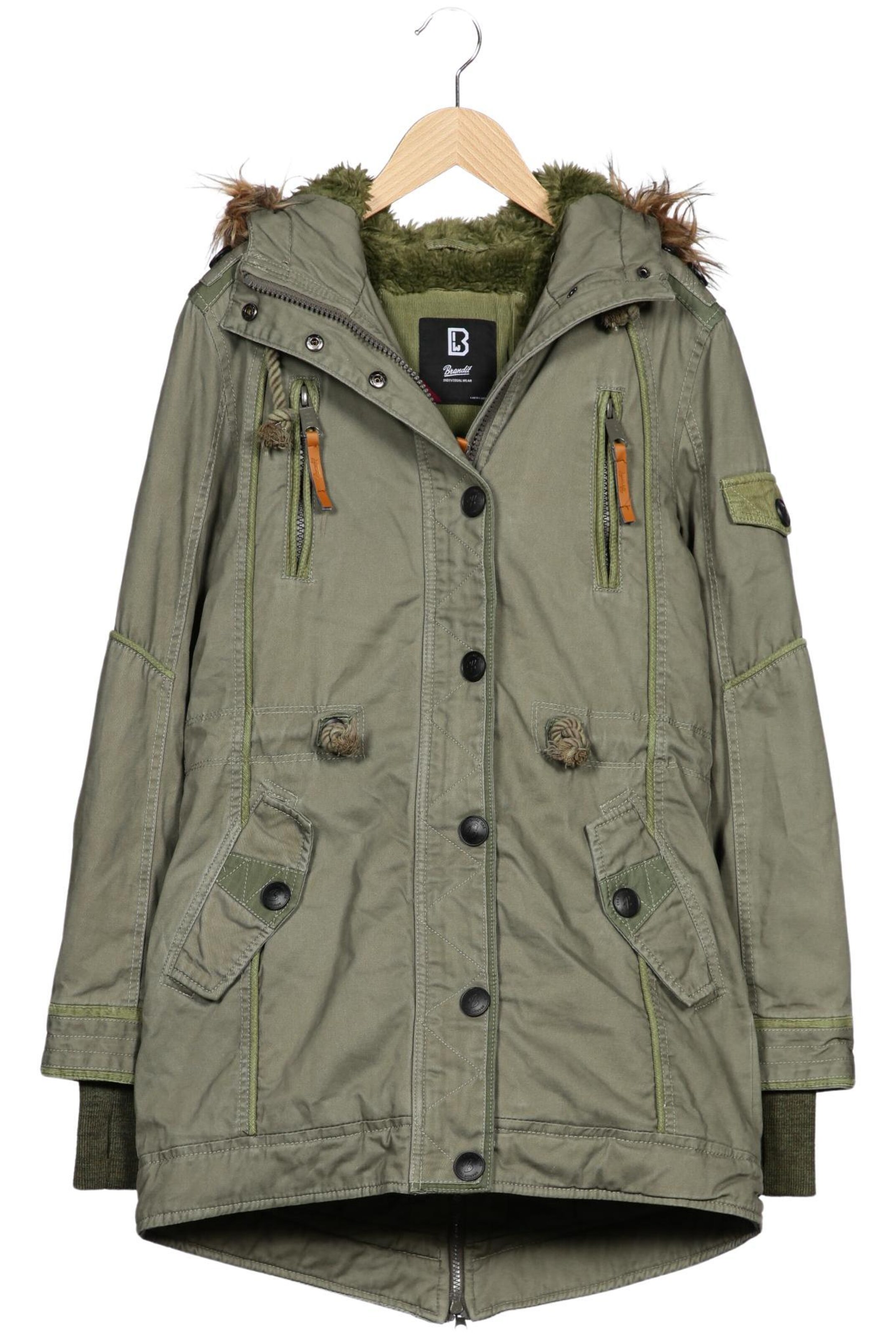 Brandit Jacket & Coat in S in Green: front