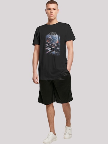 F4NT4STIC Shirt 'Star Wars Galaxy Space Fight Classic' in Zwart