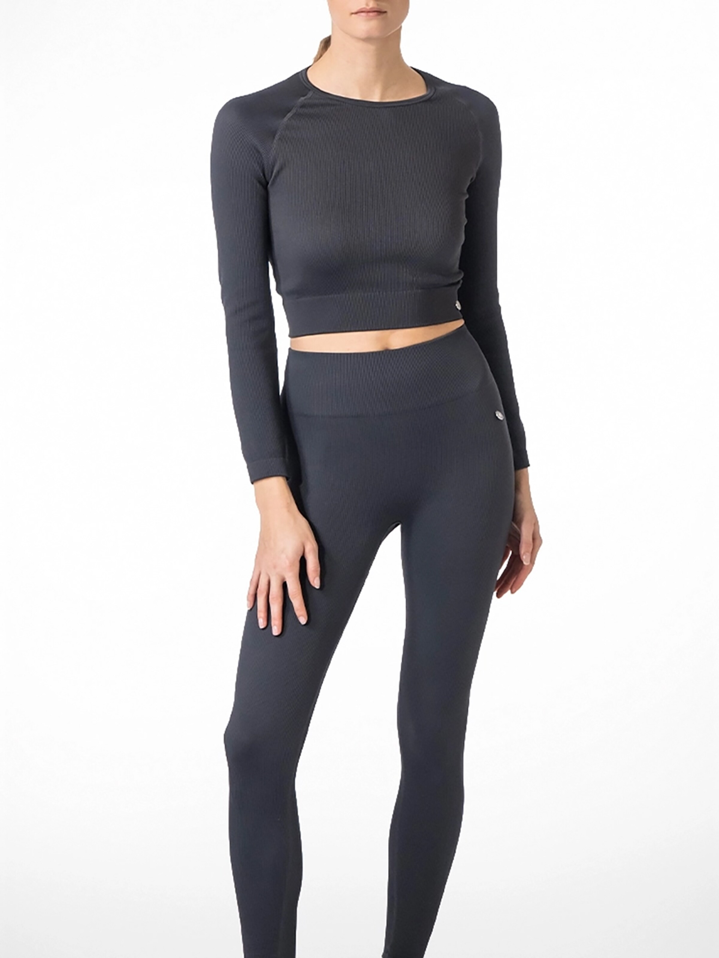 Skinny Leggings ' NUR DIE x KILIAN KERNER Leggings in Ripp-Optik ' Nur Die en gris : devant