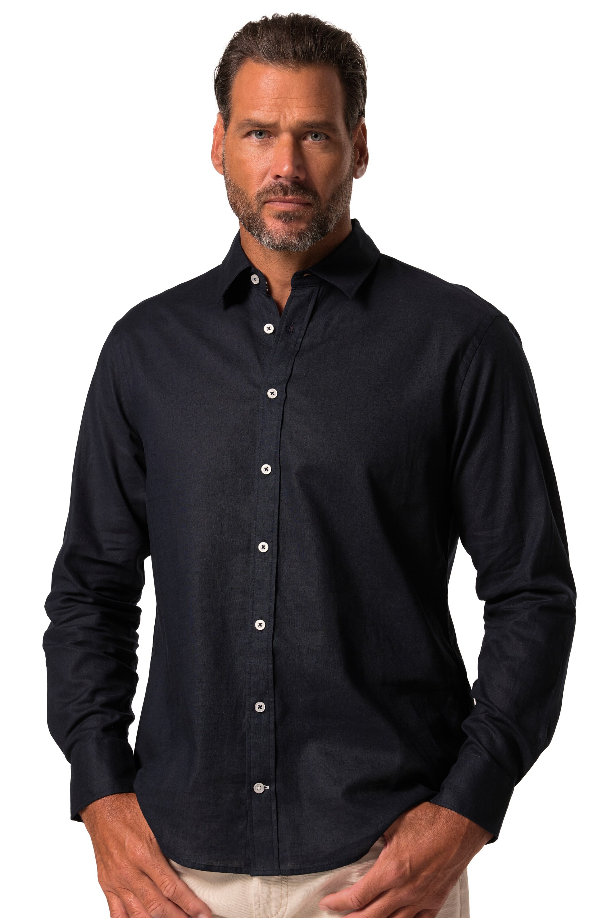 JP1880 Regular Fit Hemd in Blau: Vorderseite