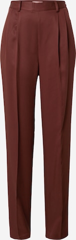 Guido Maria Kretschmer Women - Loosefit Pantalón plisado 'Lea' en marrón: frente