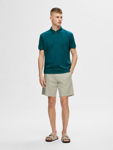 SELECTED HOMME Poloshirt 'Fave' in Grün
