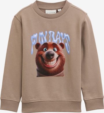 TOM TAILOR Sweatshirt in Bruin: voorkant