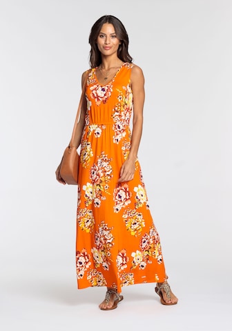 LAURA SCOTT Summer Dress in Orange: front