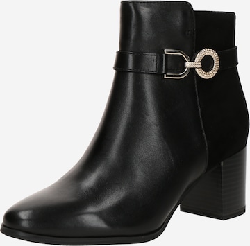 Botine de la CAPRICE pe negru: față