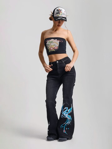 Ed Hardy Τοπ 'Paradise' σε μαύρο