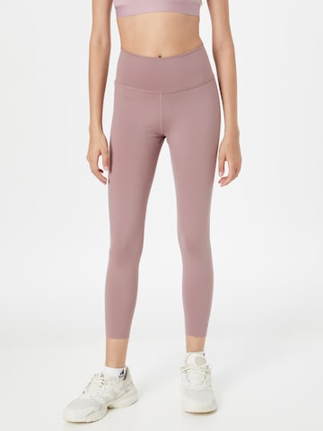 ADIDAS SPORTSWEAR Skinny Fit Спортен панталон 'Optime Luxe' в розово: отпред