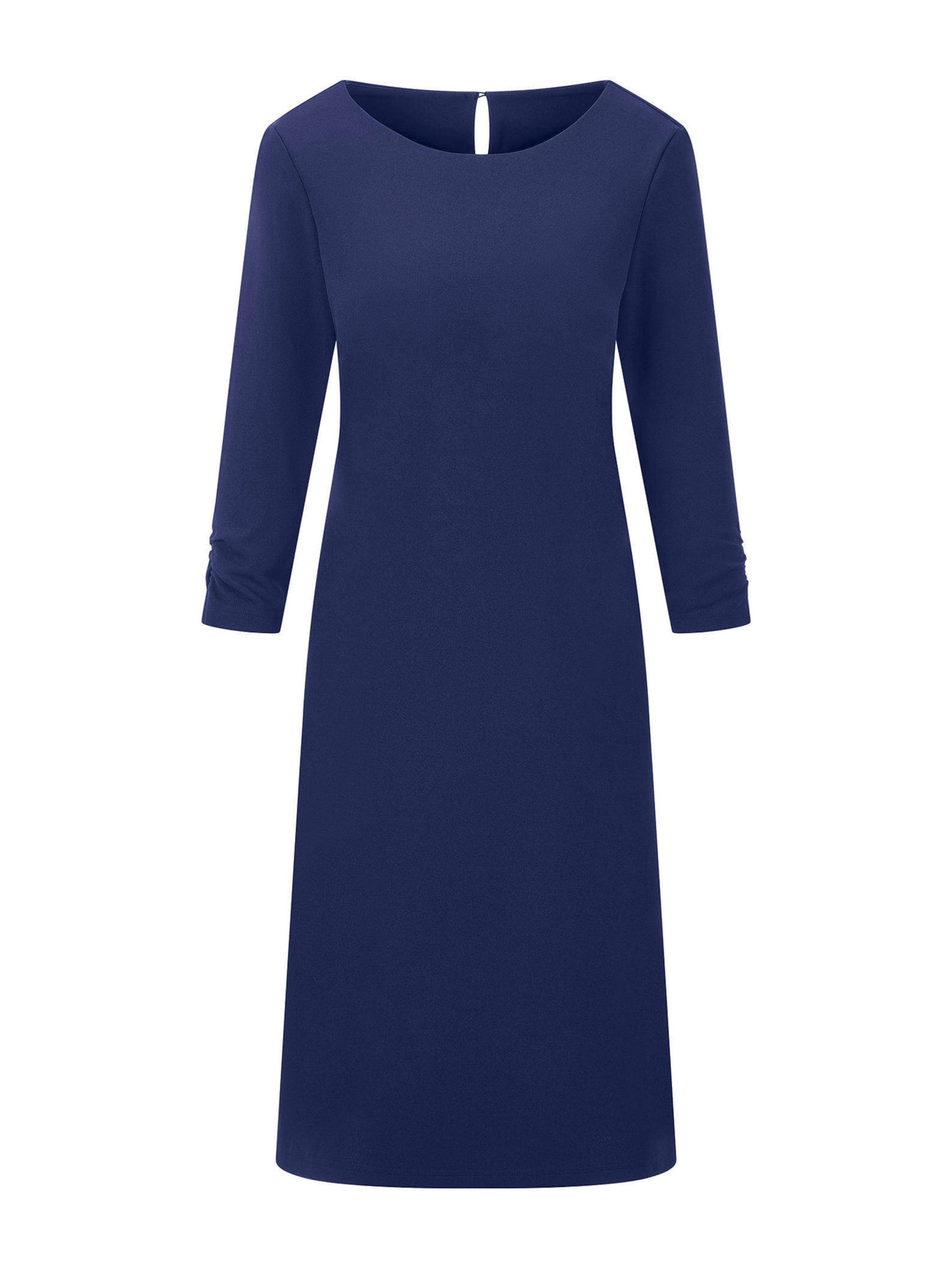 Goldner Etuikleid in Blau: Vorderseite