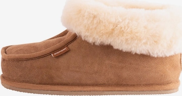 SHEPHERD Hausschuh 'Lena' in Braun: Vorderseite