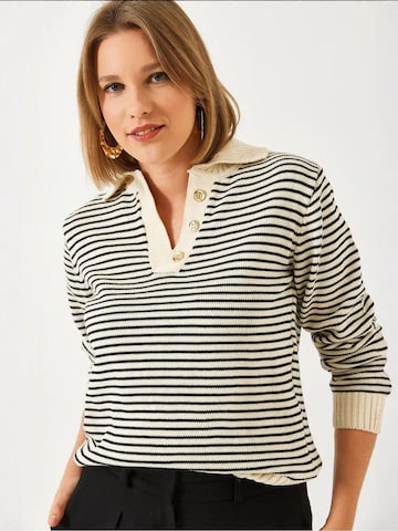 Pull-over Bianco Lucci en noir : devant