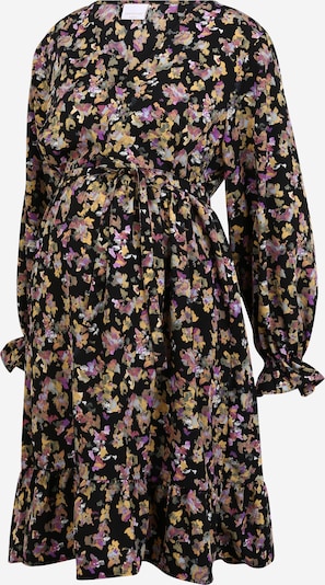 Mamalicious Curve Robe 'EMRA' en jaune / rose / noir, Vue avec produit