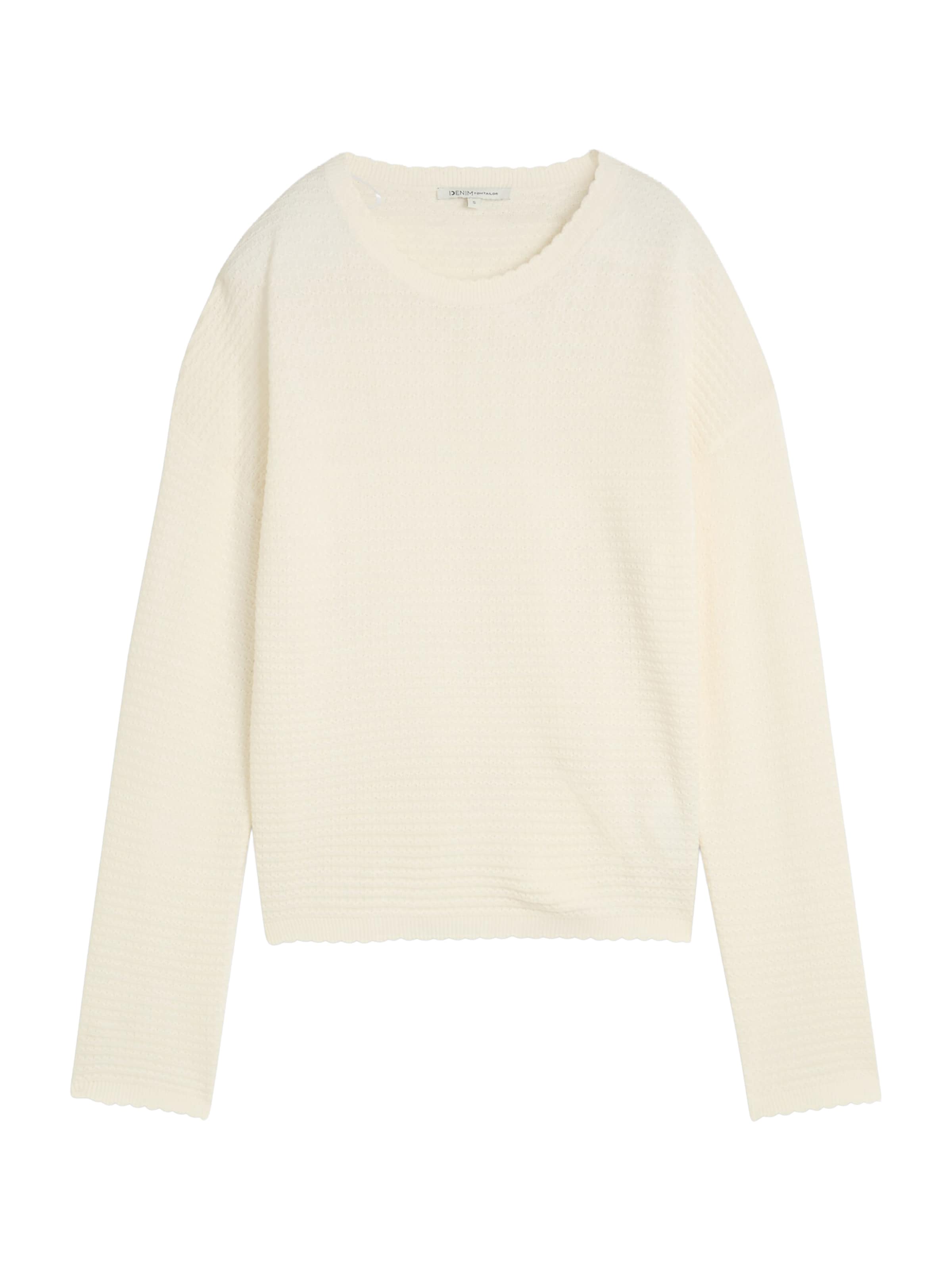 Pullover di TOM TAILOR DENIM in bianco: frontale