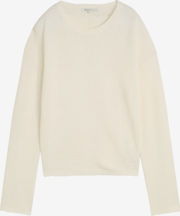 Pullover di TOM TAILOR DENIM in bianco: frontale