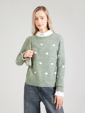 VERO MODA Свитер 'VMDoffy Intarsia' в Зеленый: спереди