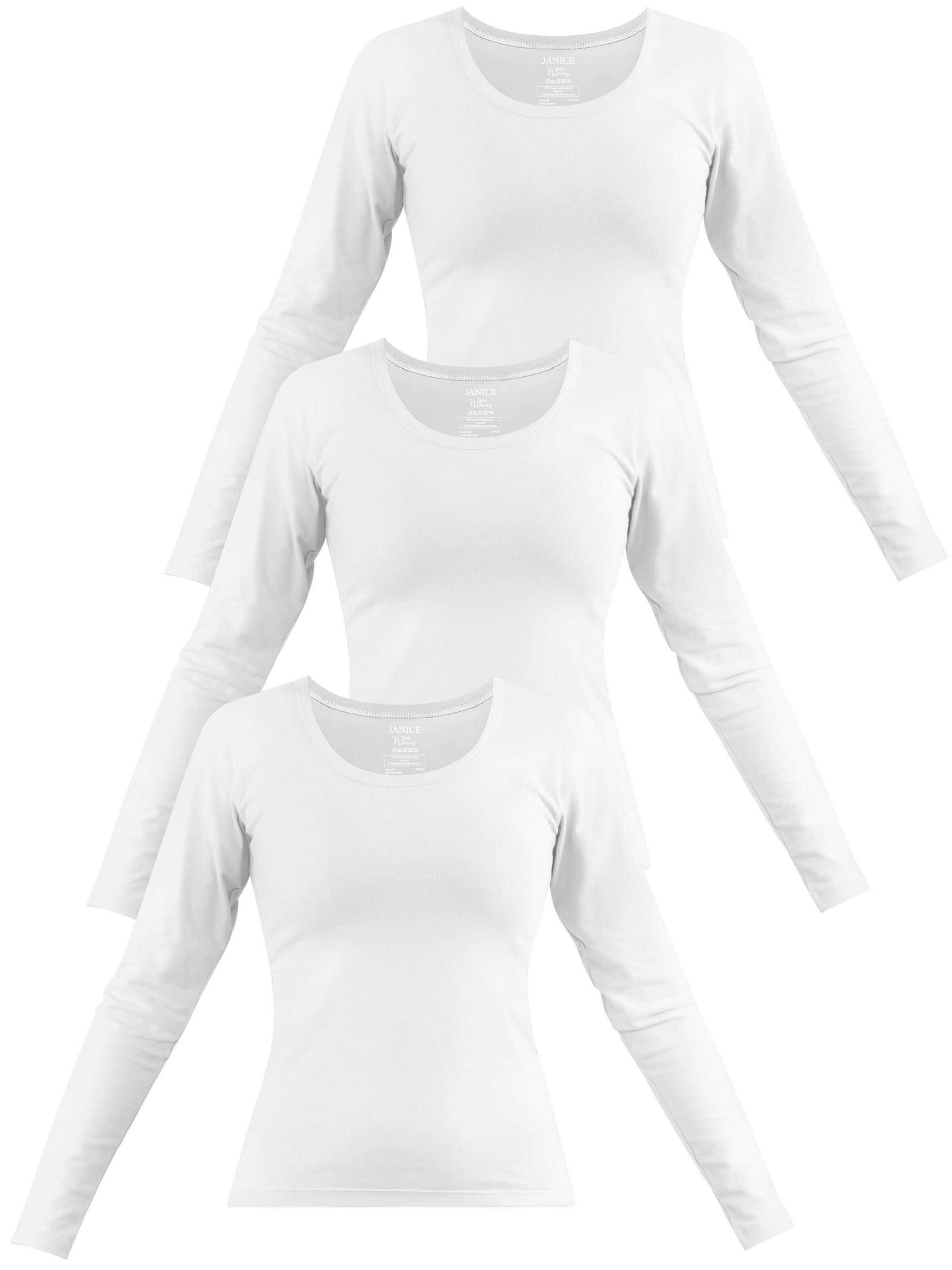 T-shirt 'Nimes' Janice en blanc : devant