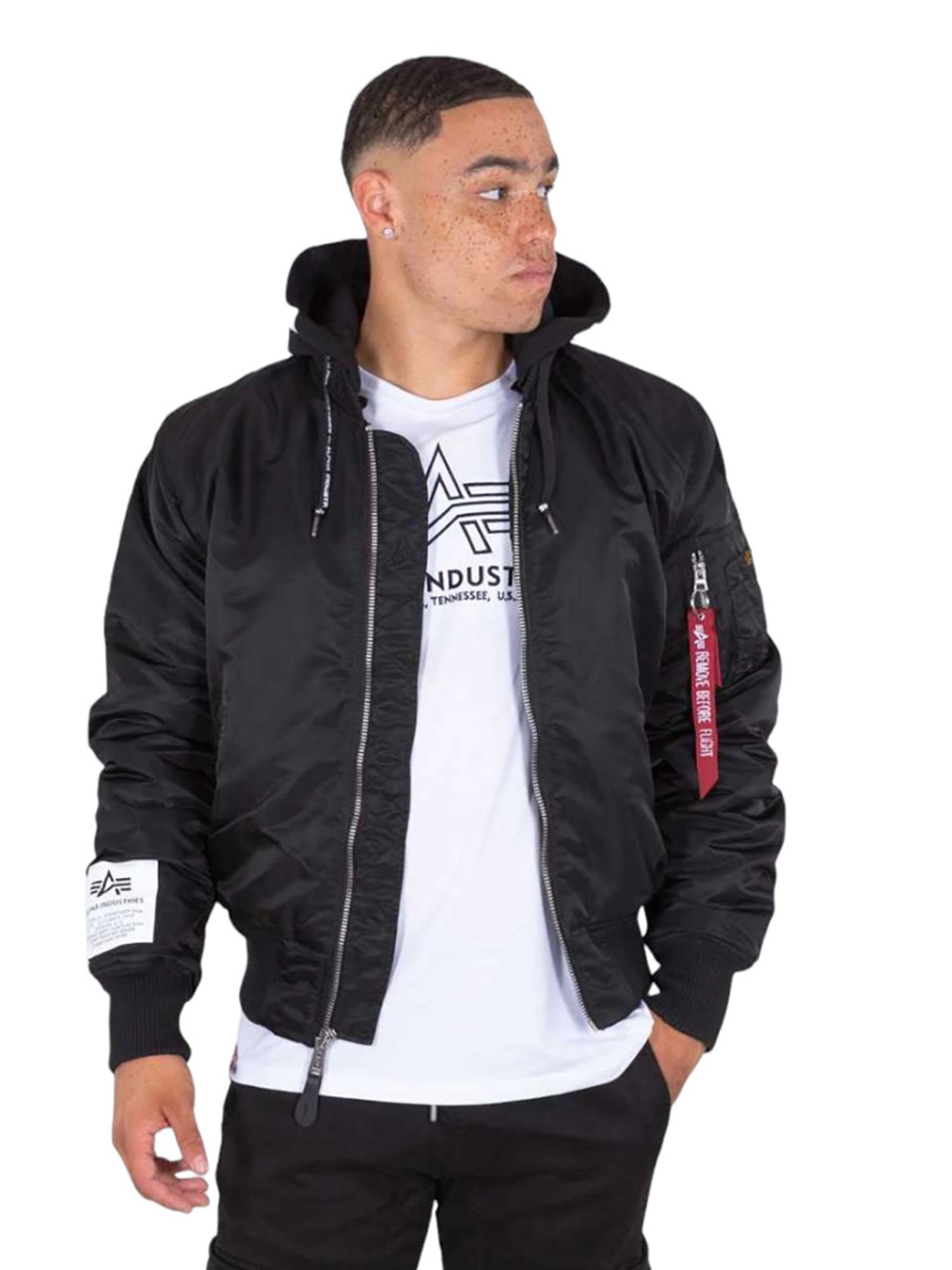 ALPHA INDUSTRIES Übergangsjacke 'MA-1 ZHP'‌‌ in Schwarz