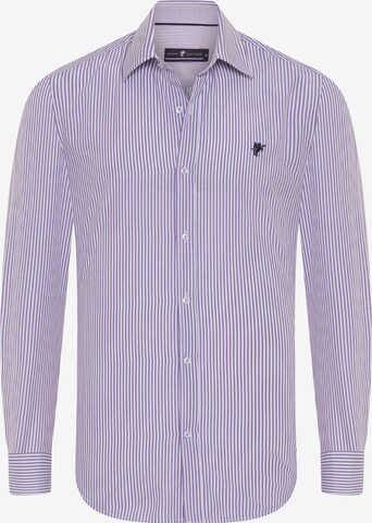 DENIM CULTURE Button Up Shirt 'Donovan' in Purple: front