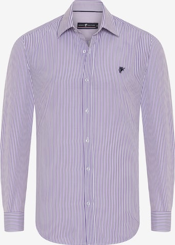 DENIM CULTURE Regular fit Button Up Shirt 'Donovan' in Purple: front