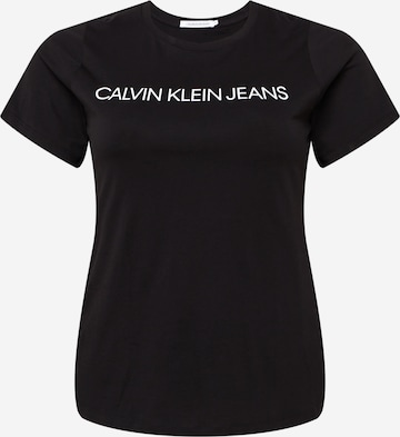 Calvin Klein Jeans Curve T-Shirt in Schwarz: predná strana