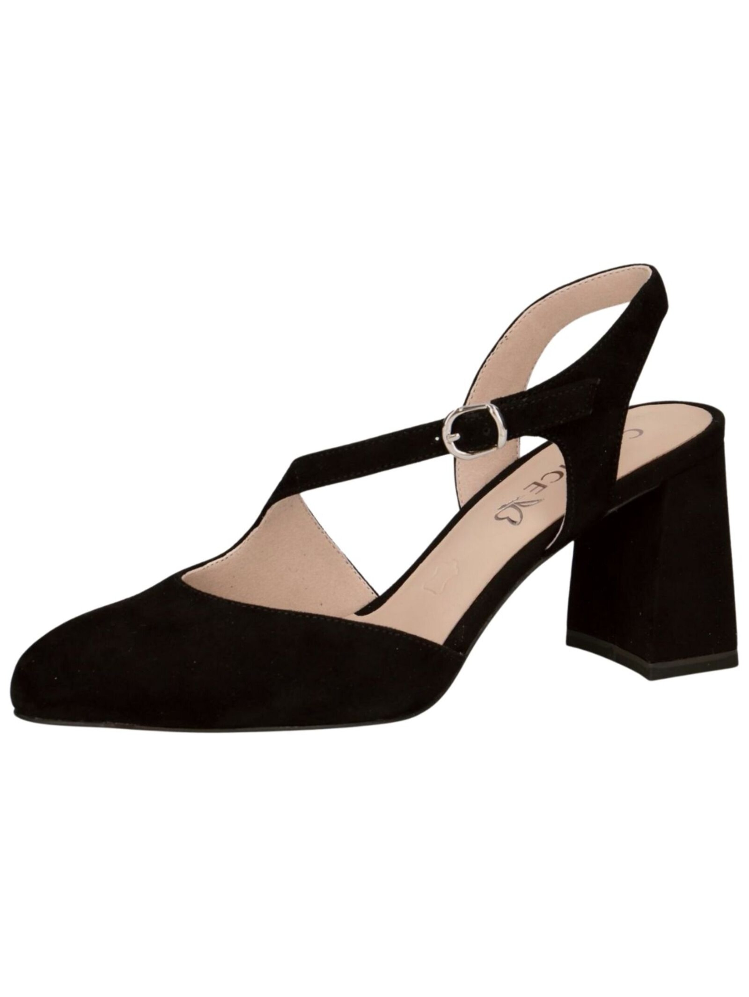CAPRICE Slingback Pumps in Black: front