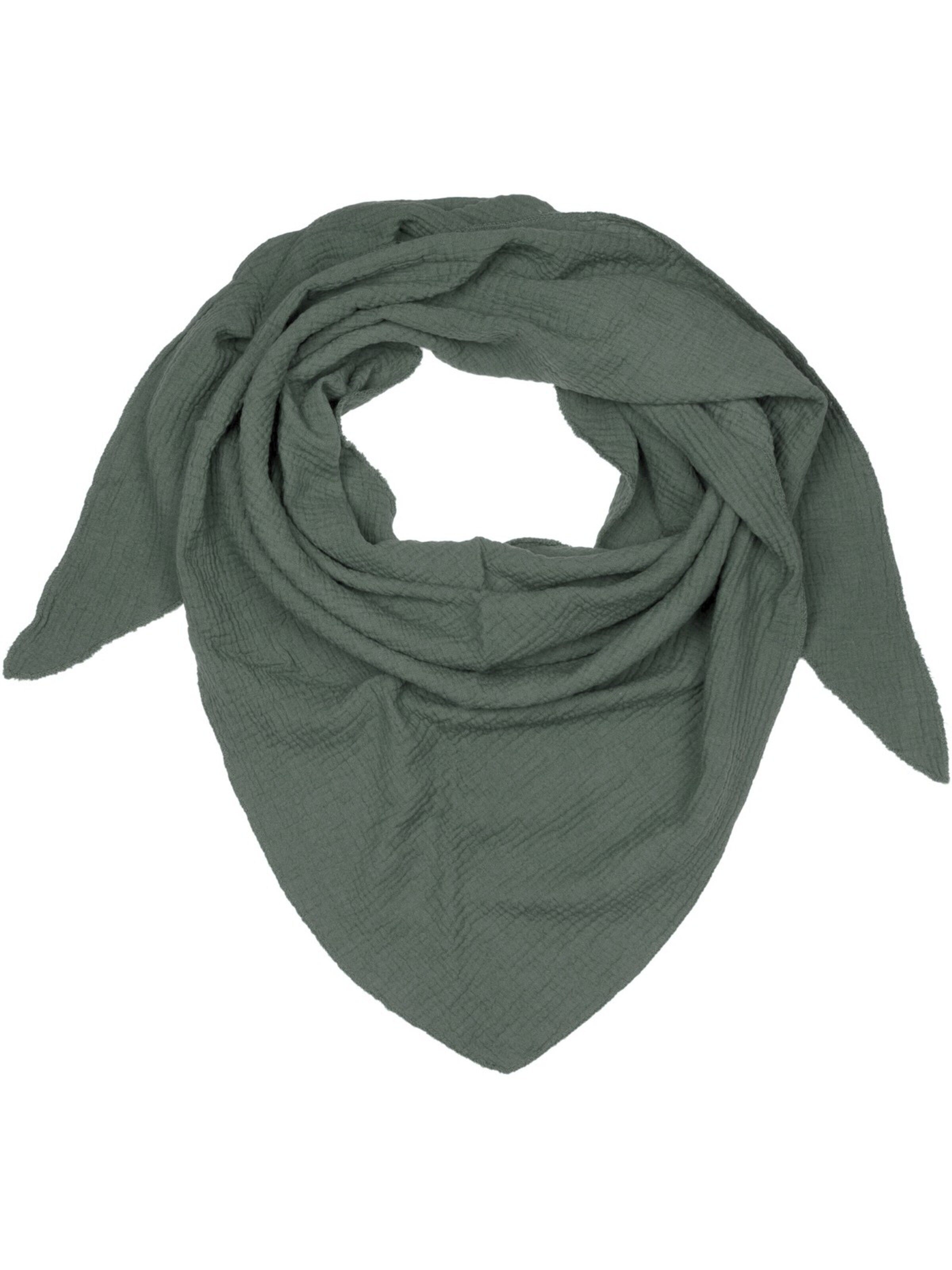 styleBREAKER Tuch 'Musselin Dreiecktuch Einfarbig'‌‌‌‌ in One Size in oliv, Produktansicht