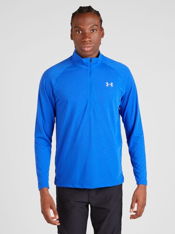 UNDER ARMOUR Functioneel shirt 'Streaker' in Blauw: voorkant