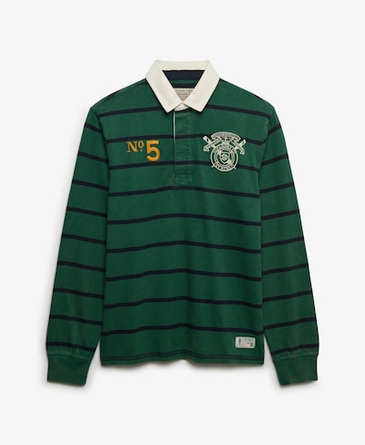 Superdry & Co T-Shirt en bleu marine / jaune d'or / vert foncé / blanc naturel, Vue avec produit