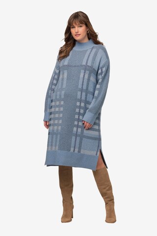 Robes en maille Ulla Popken en bleu : devant