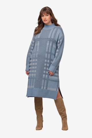 Robes en maille Ulla Popken en bleu : devant