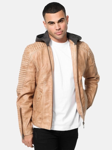 Giacca di mezza stagione 'A800' di Tazzio in beige: frontale