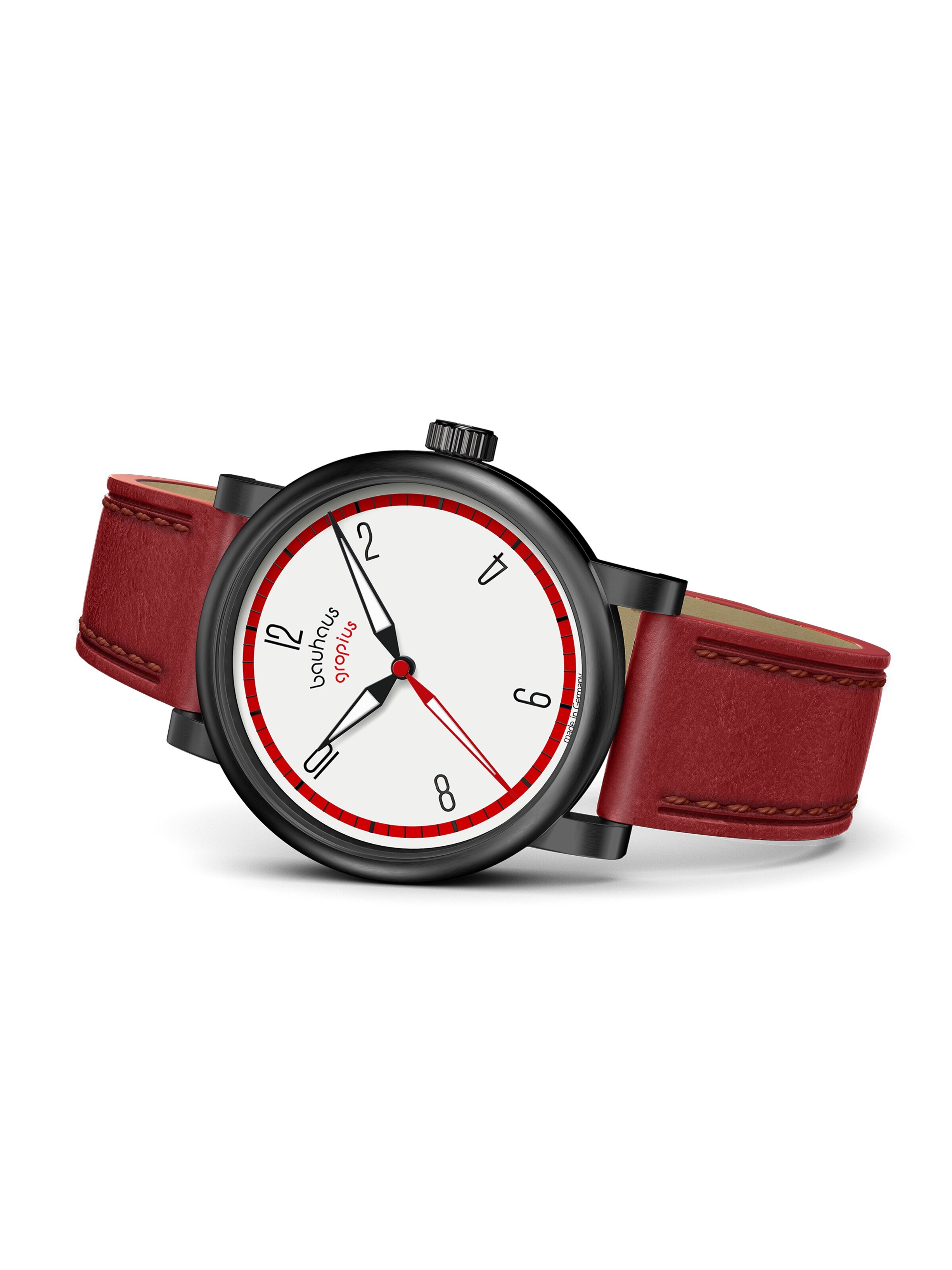 WALTER GROPIUS Analog Watch 'KONTUR' in Red