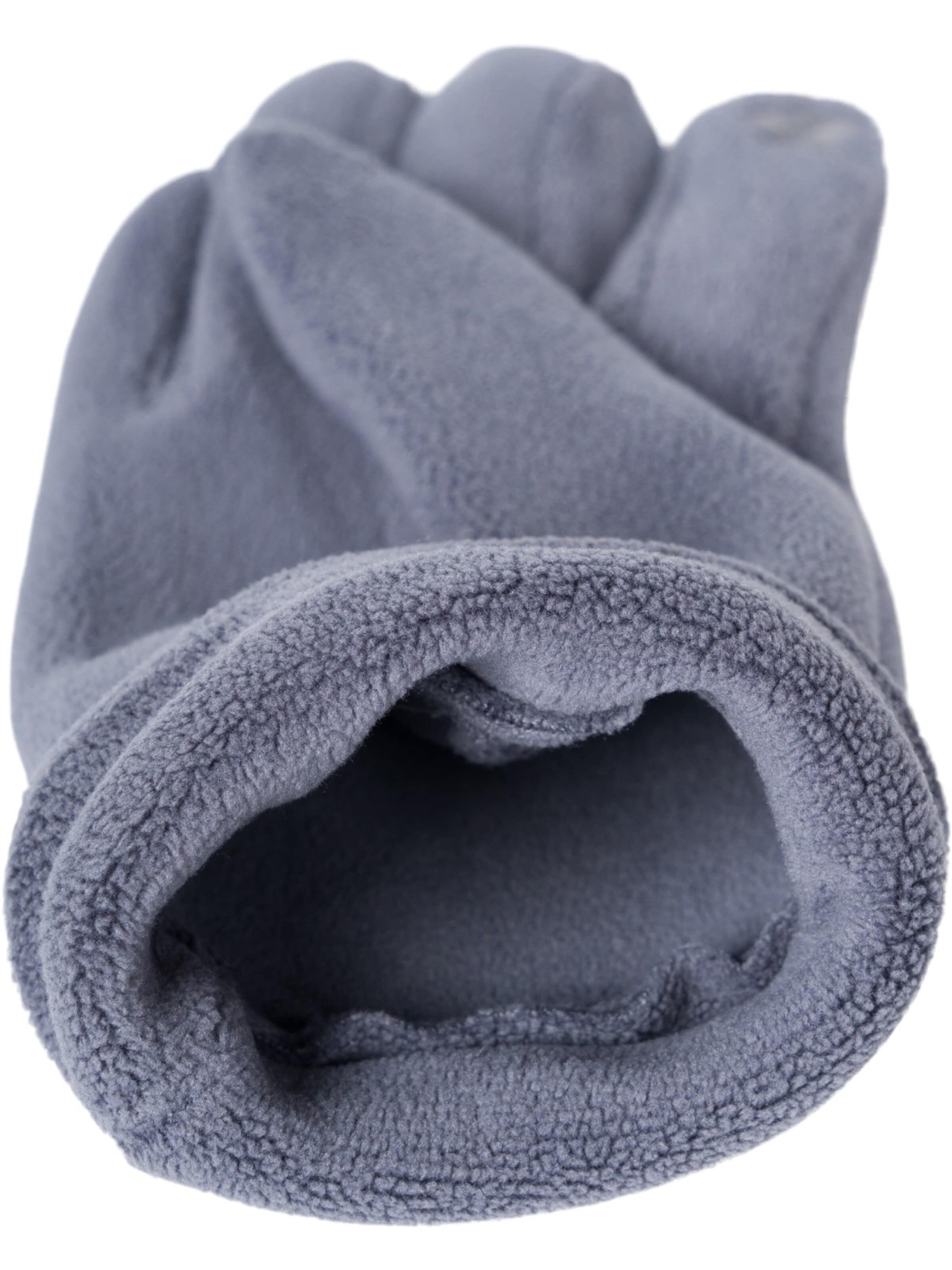 styleBREAKER Fingerhandschuhe 'Einfarbige Touchscreen Fleece Handschuhe'‌‌ in Grau