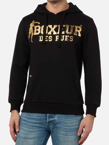 Boxeur des Rues Sweatshirt 'Hooded Sweatshirt' in Black