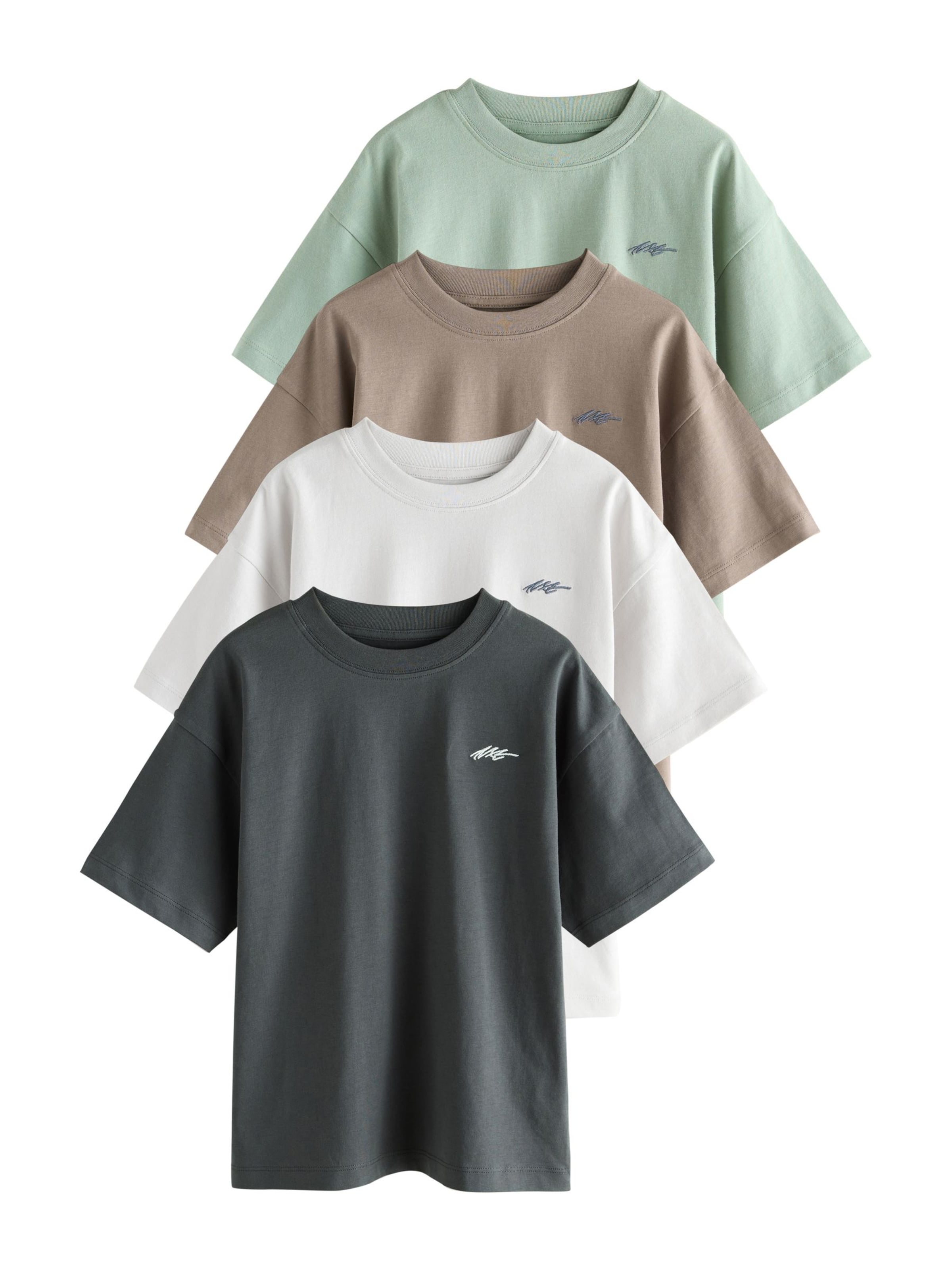 Next Shirt in Anthracite / Greige / Mint / White, Item view