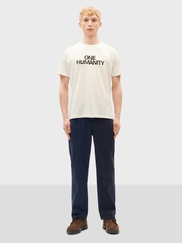 T-Shirt 'One Humanity' Thinking MU en blanc