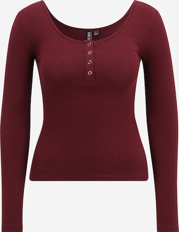 Pieces Petite Shirt 'KITTE' in Rood: voorkant