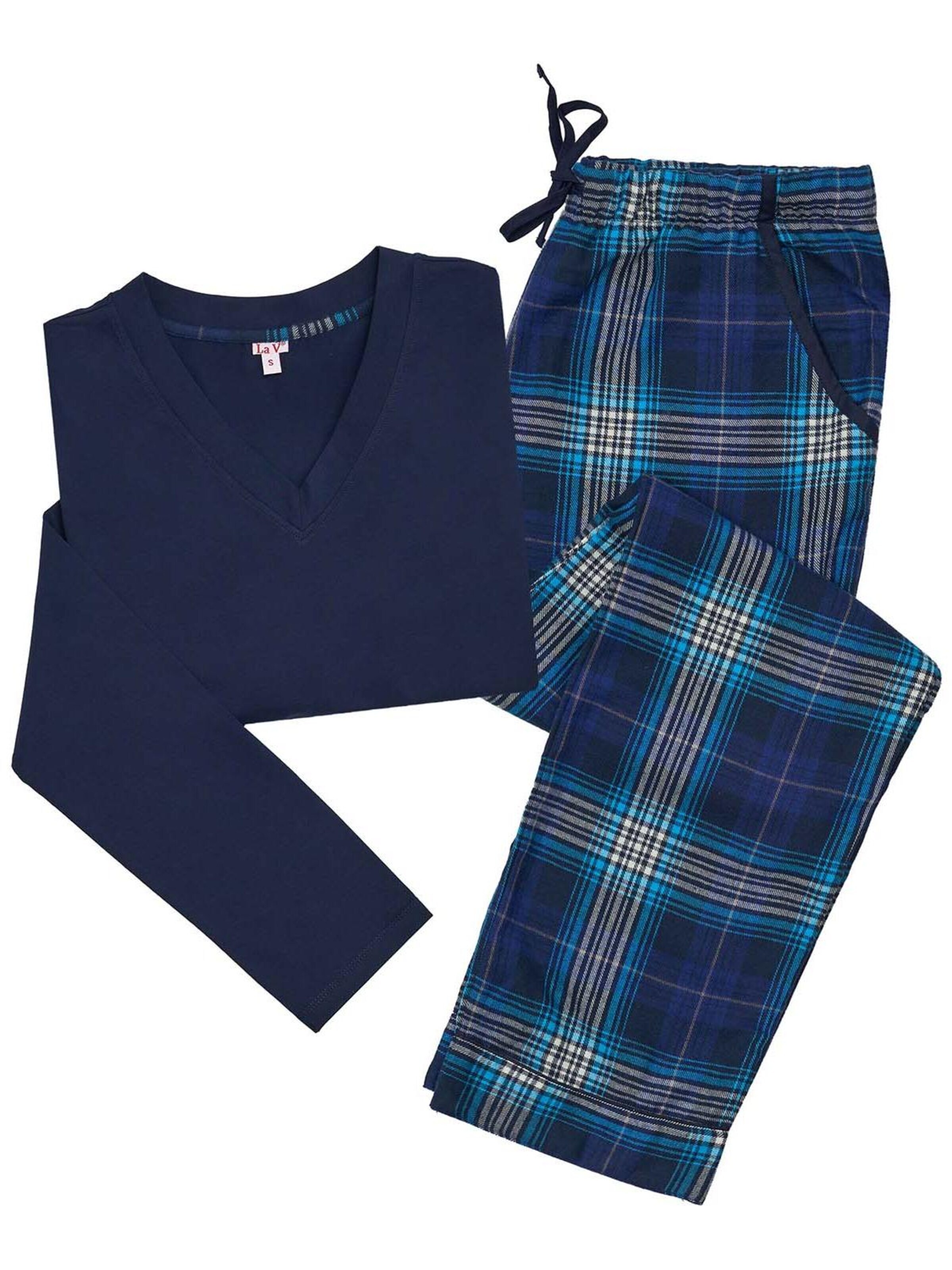 La V Pajamas in Blue
