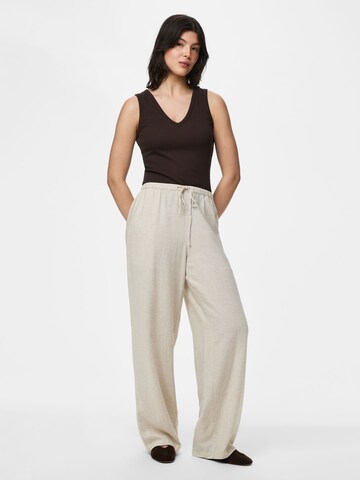 PIECES Wide Leg Hose 'PCPia' in Weiß
