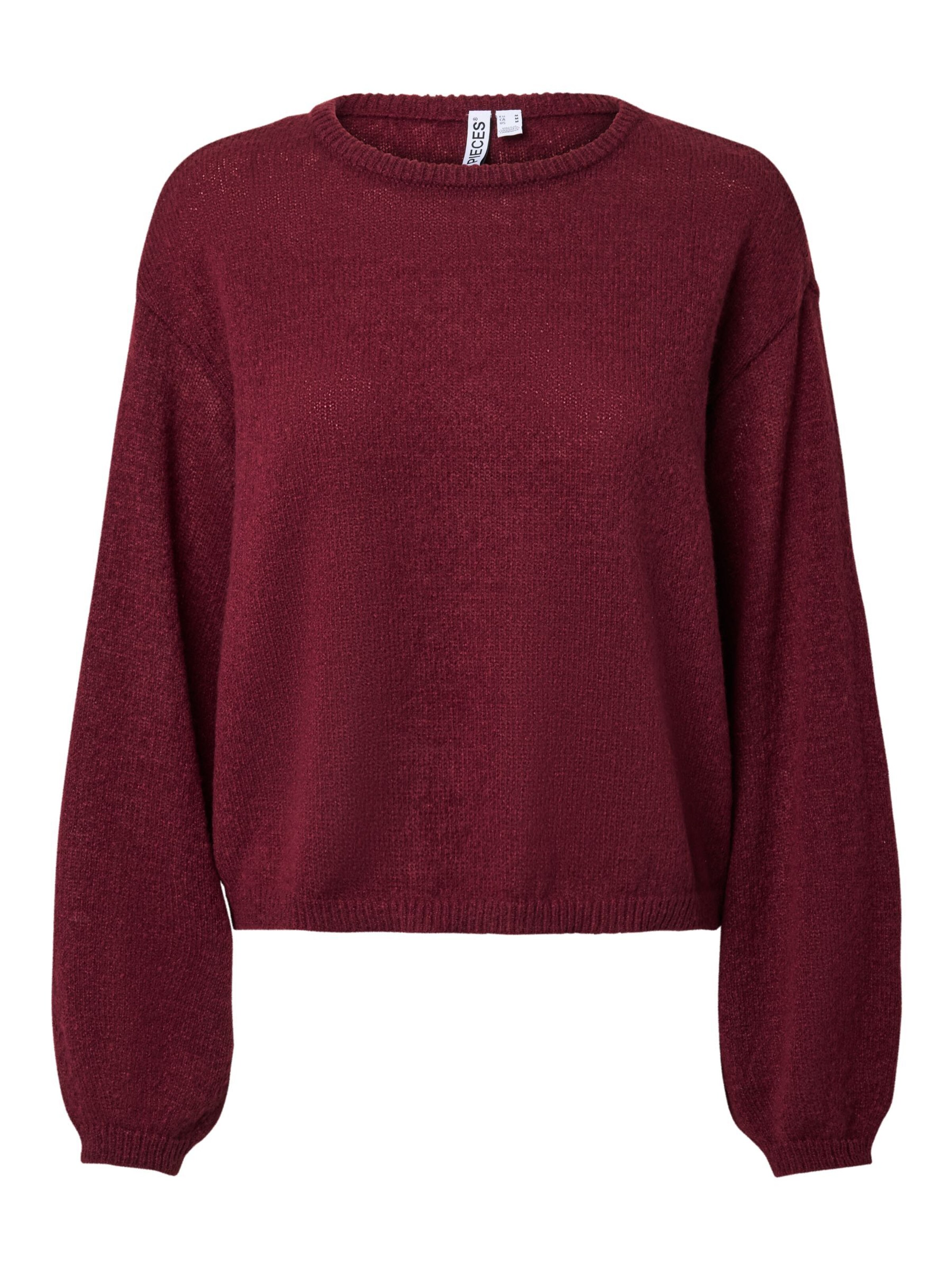 PIECES Trui 'PCIda' in Rood: voorkant