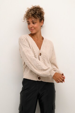 Cardigan 'Holiday' Cream en beige : devant