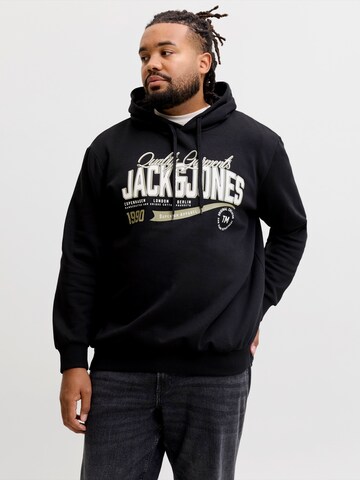 Jack & Jones Plus Μπλούζα φούτερ σε μαύρο: μπροστά