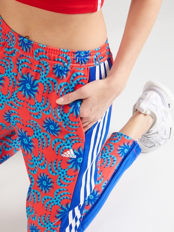 ADIDAS SPORTSWEAR Tapered Workout Pants 'Farm Tiro PT' in Red